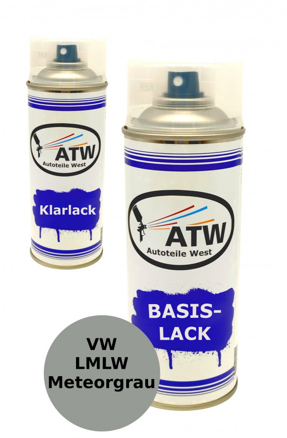 Autolack für VW LMLW Meteorgrau+400ml Klarlack Set
